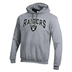 Las Vegas Raiders Champion Powerblend Arch over Logo Hoodie Gray