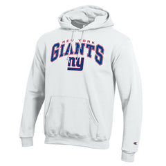 New York Giants Champion Powerblend Arch over Logo Hoodie White