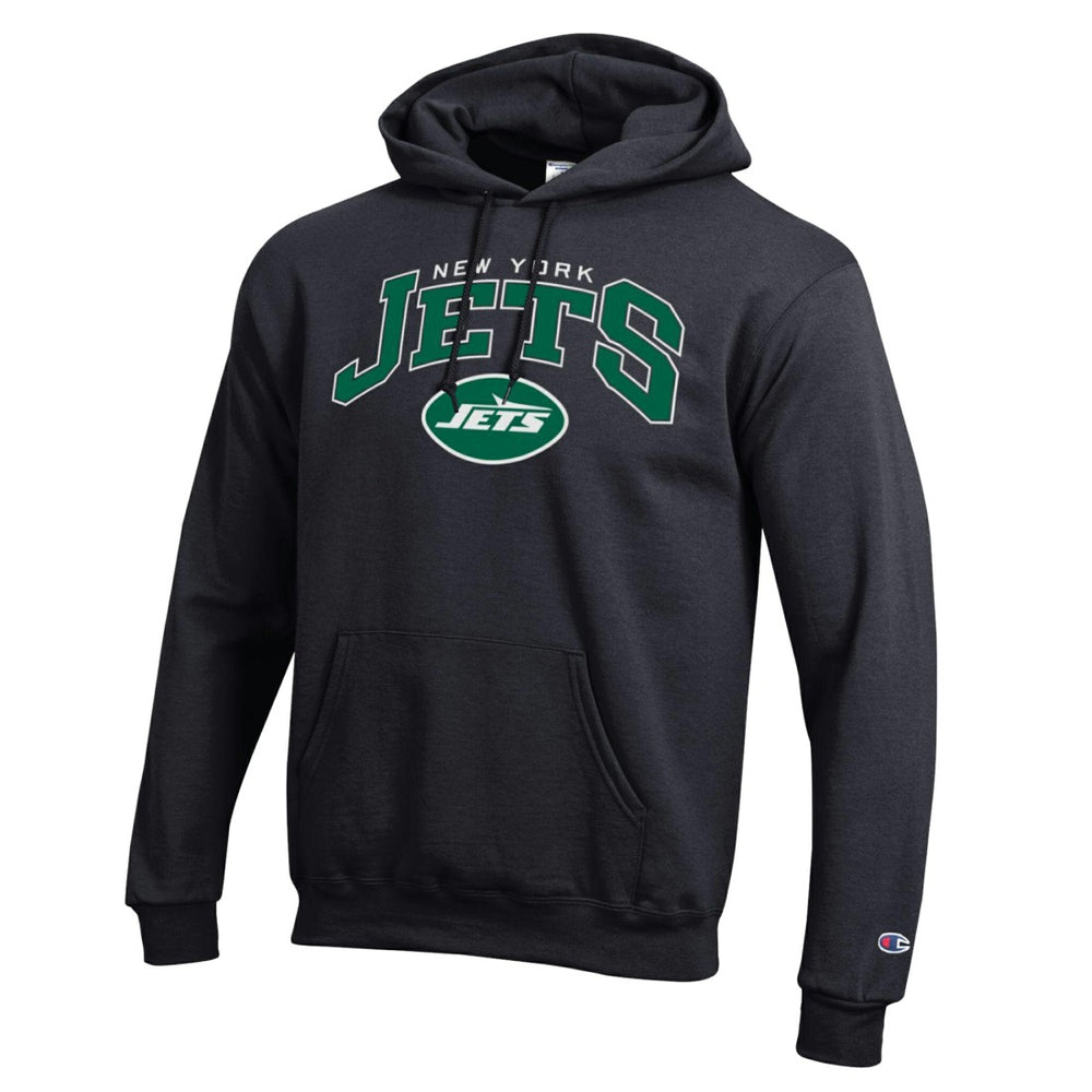 New York Jets Champion Powerblend Arch over Logo Hoodie Black