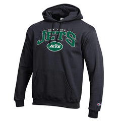 New York Jets Champion Powerblend Arch over Logo Hoodie Black