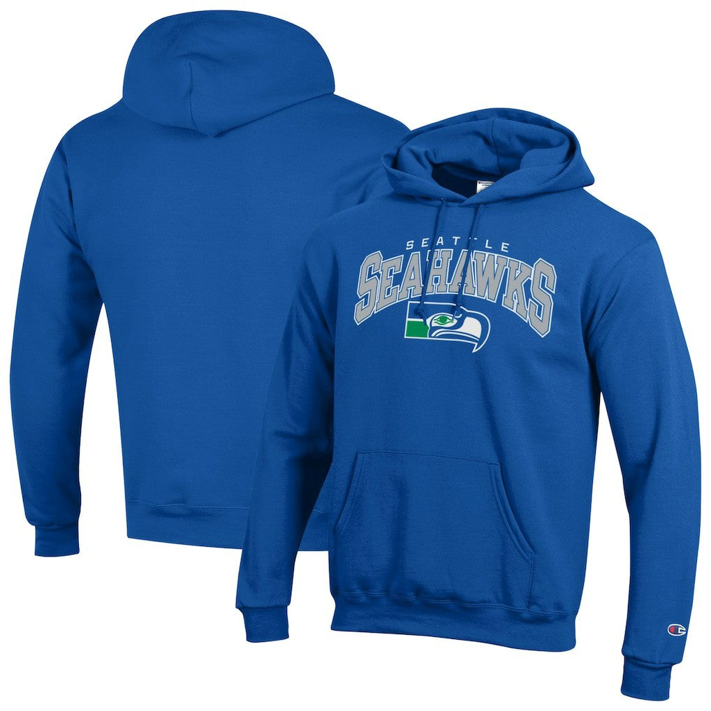 Seattle Seahawks Champion Powerblend Arch over Logo Hoodie Royal