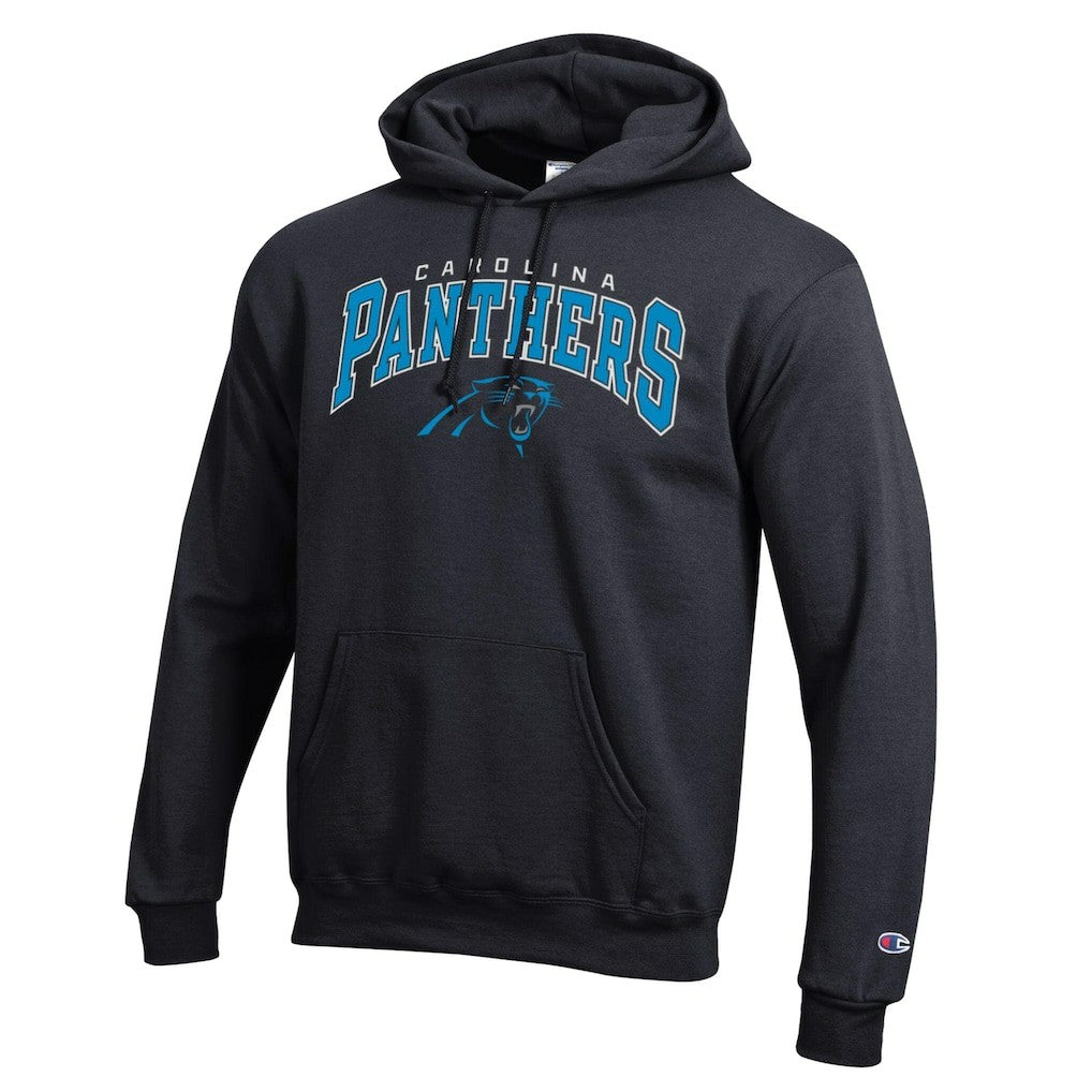 Carolina Panthers Champion Powerblend Arch over Logo Hoodie Black
