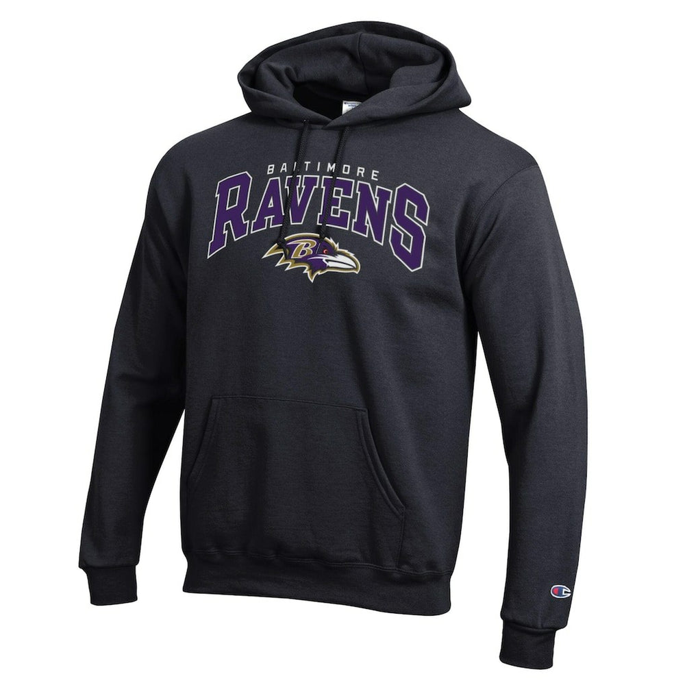 Baltimore Ravens Champion Powerblend Arch over Logo Hoodie Black