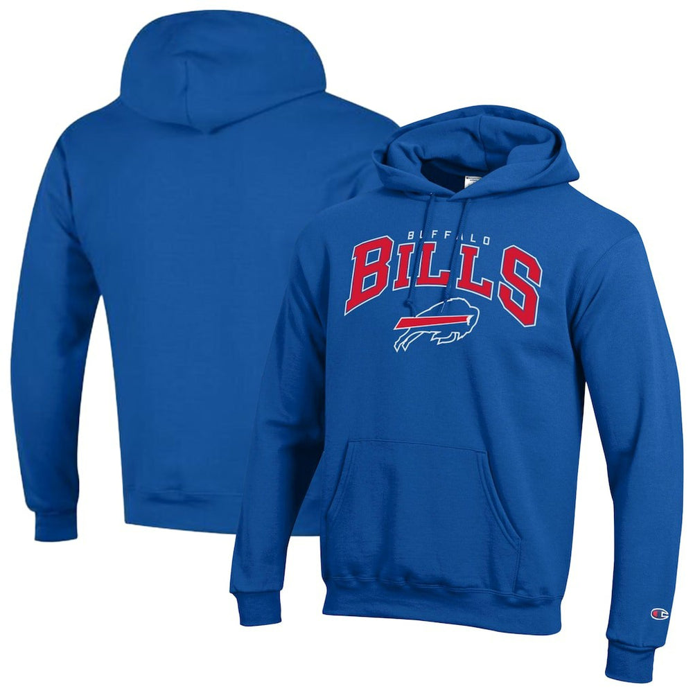 Buffalo Bills Champion Powerblend Arch over Logo Hoodie Royal