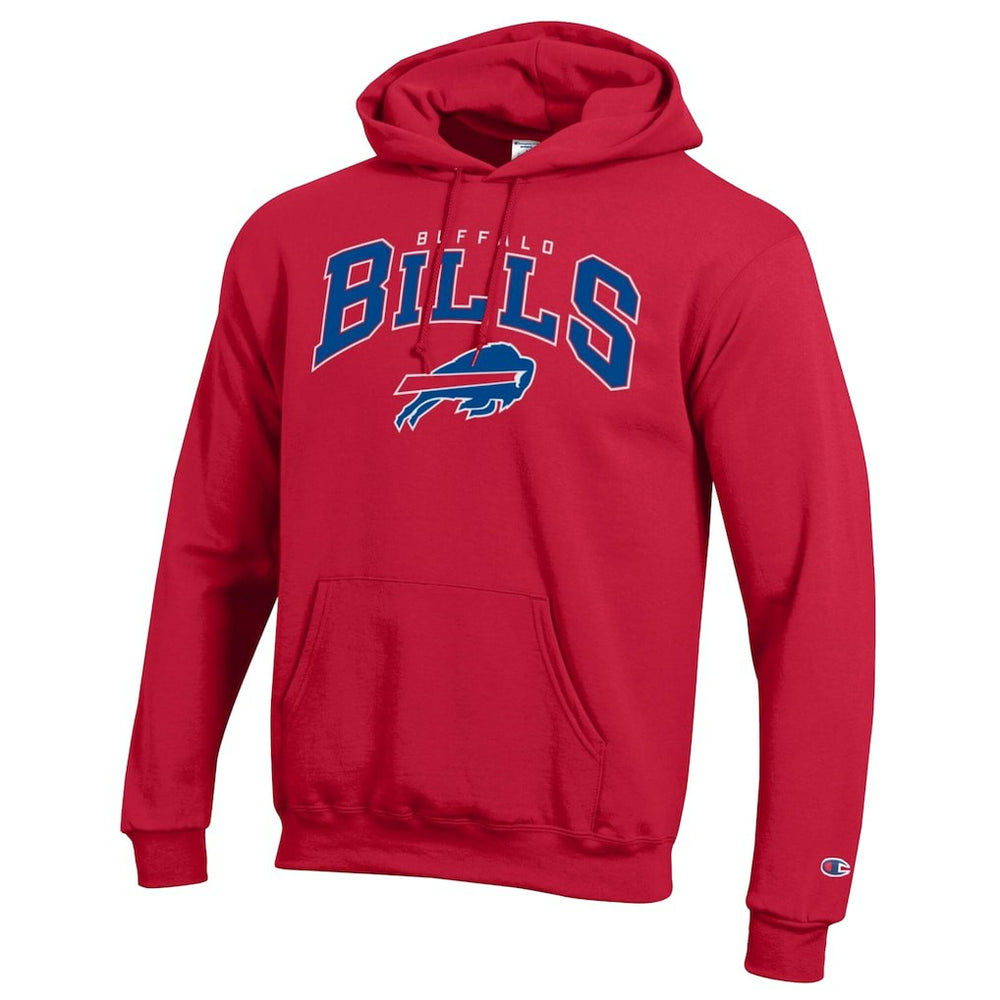 Buffalo Bills Champion Powerblend Arch over Logo Hoodie Red