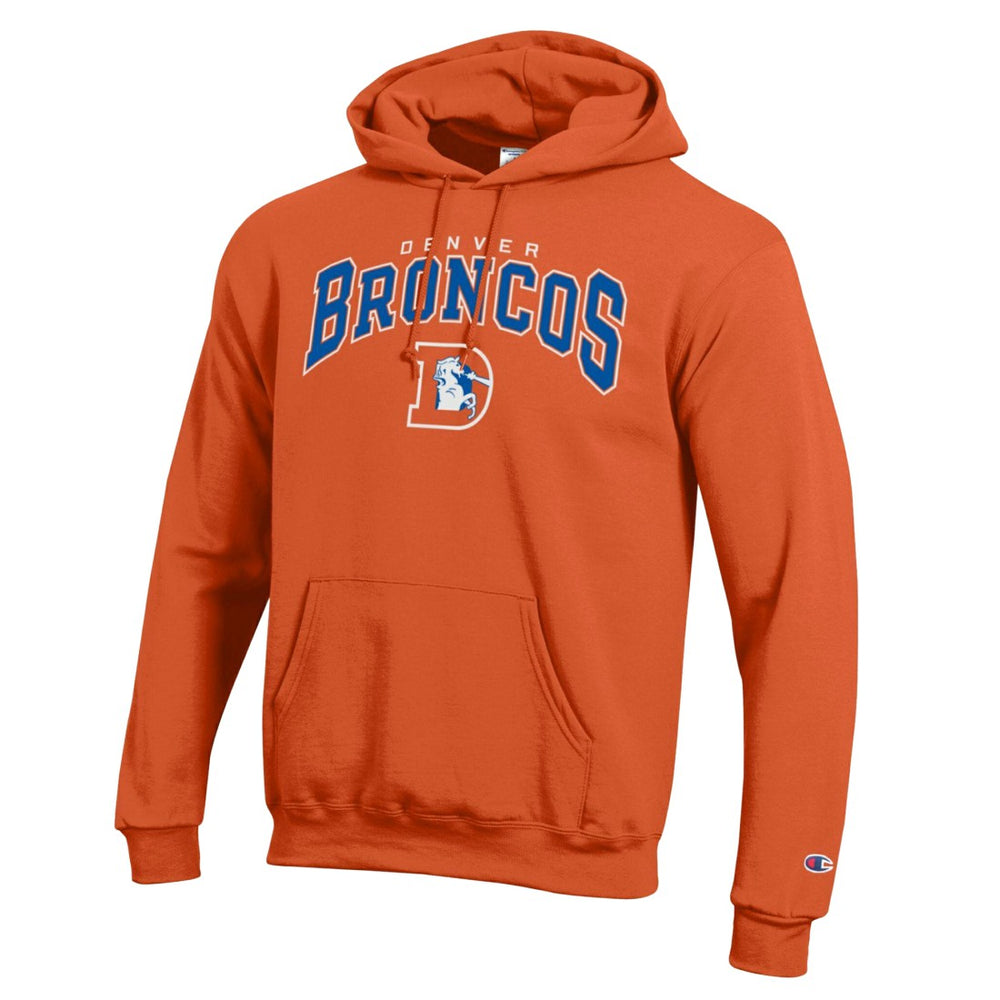 Denver Broncos Champion Powerblend Arch over Logo Hoodie Orange