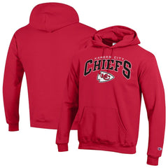 Kansas City Chiefs Champion Powerblend Arch over Logo Hoodie Red