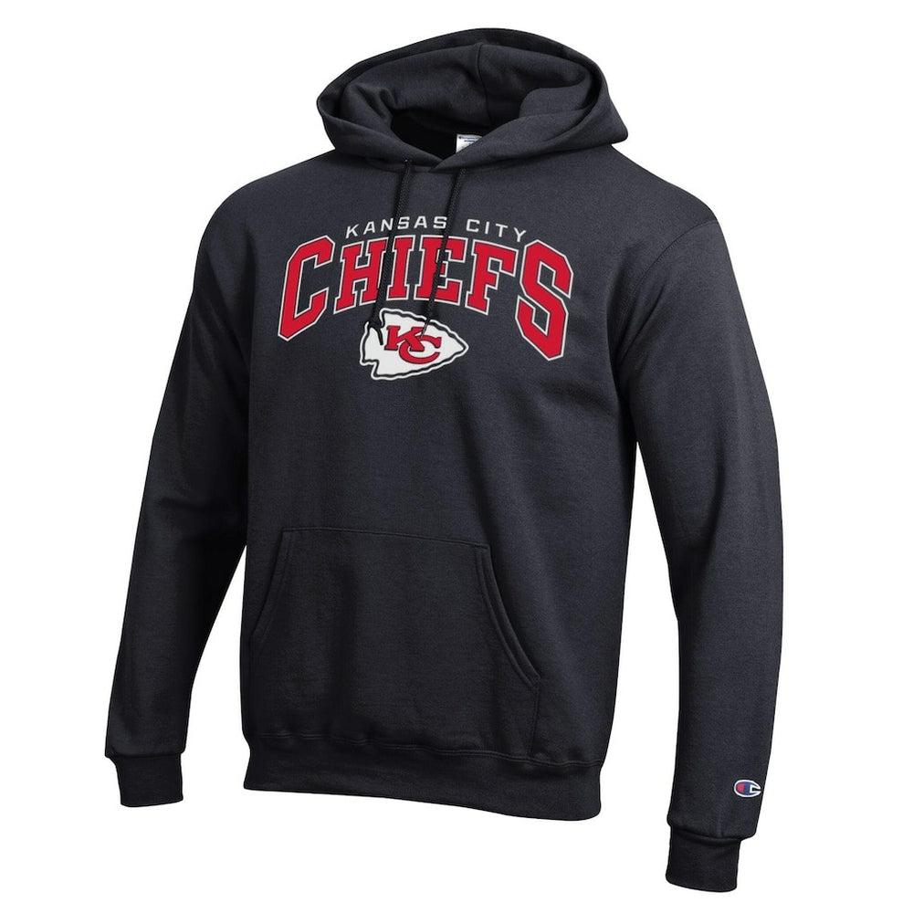 Kansas City Chiefs Champion Powerblend Arch over Logo Hoodie Black