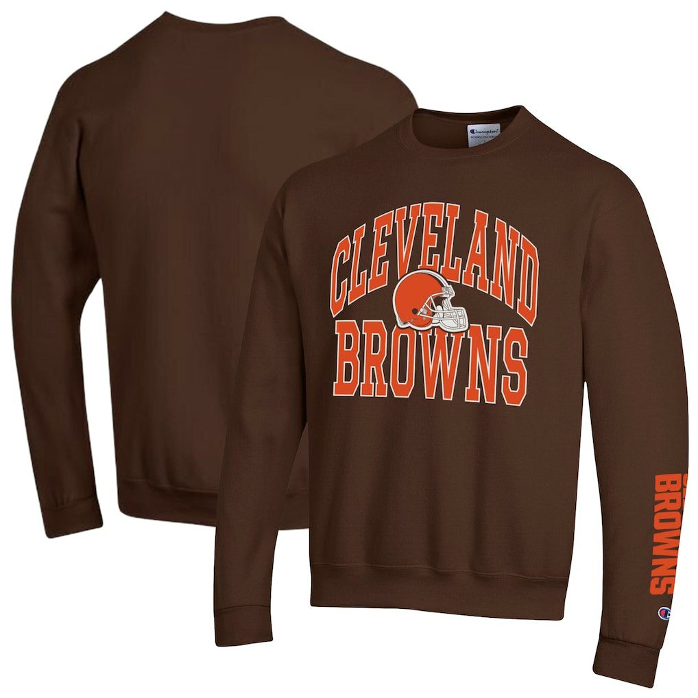 Cleveland Browns Champion Powerblend Fleece Sweatshirt Brown