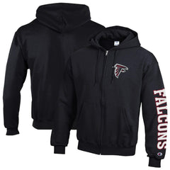 Atlanta Falcons Champion Powerblend Fleece Full-Zip Hoodie Black
