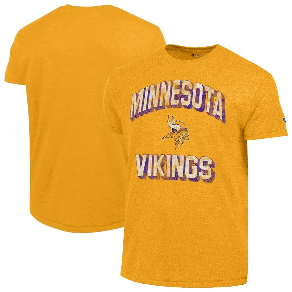 Minnesota Vikings Champion Ultimate Tri-Blend T-Shirt Heather Gold