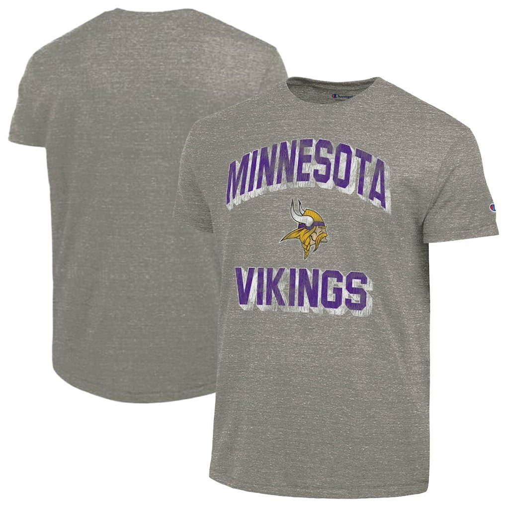 Minnesota Vikings Champion Ultimate Tri-Blend T-Shirt Heather Charcoal