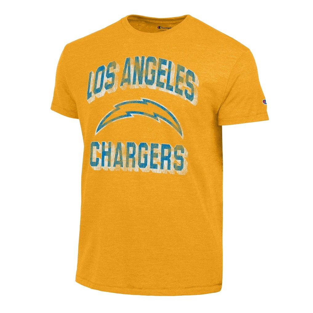Los Angeles Chargers Champion Ultimate Tri-Blend T-Shirt Heather Gold