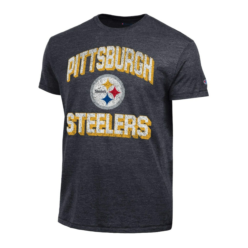Pittsburgh Steelers Champion Ultimate Tri-Blend T-Shirt Heather Black