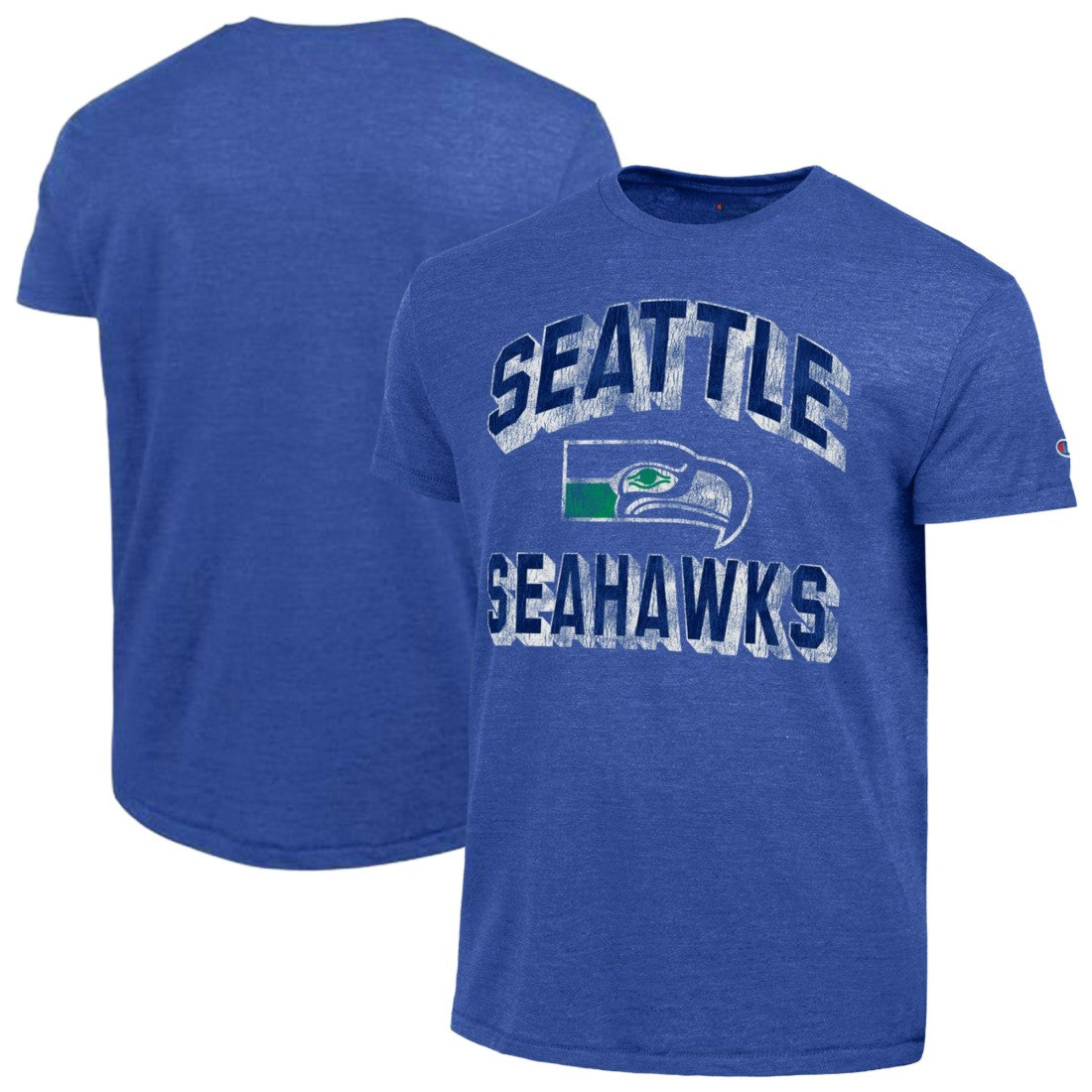 Seattle Seahawks Champion Ultimate Tri-Blend T-Shirt Heather Royal