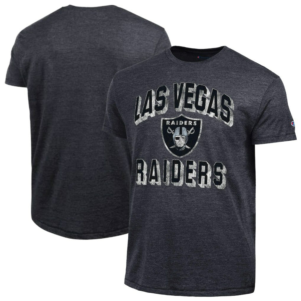 Las Vegas Raiders Champion Ultimate Tri-Blend T-Shirt Heather Black