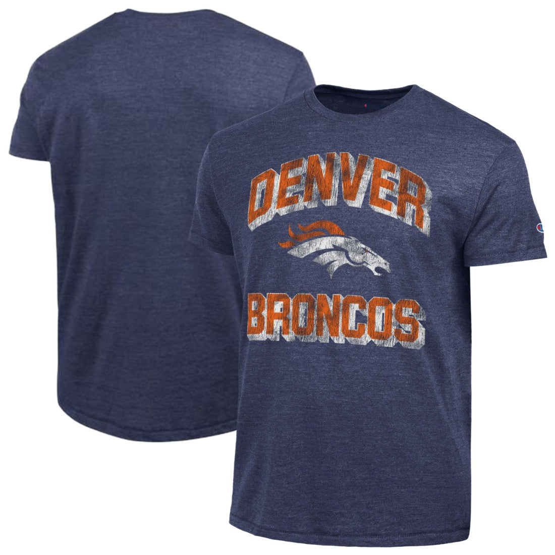 Denver Broncos Champion Ultimate Tri-Blend T-Shirt Navy