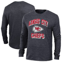 Kansas City Chiefs Champion Ultimate Tri-Blend Long Sleeve T-Shirt Black