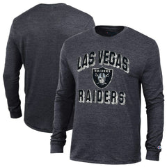 Las Vegas Raiders Champion Ultimate Tri-Blend Long Sleeve T-Shirt Black