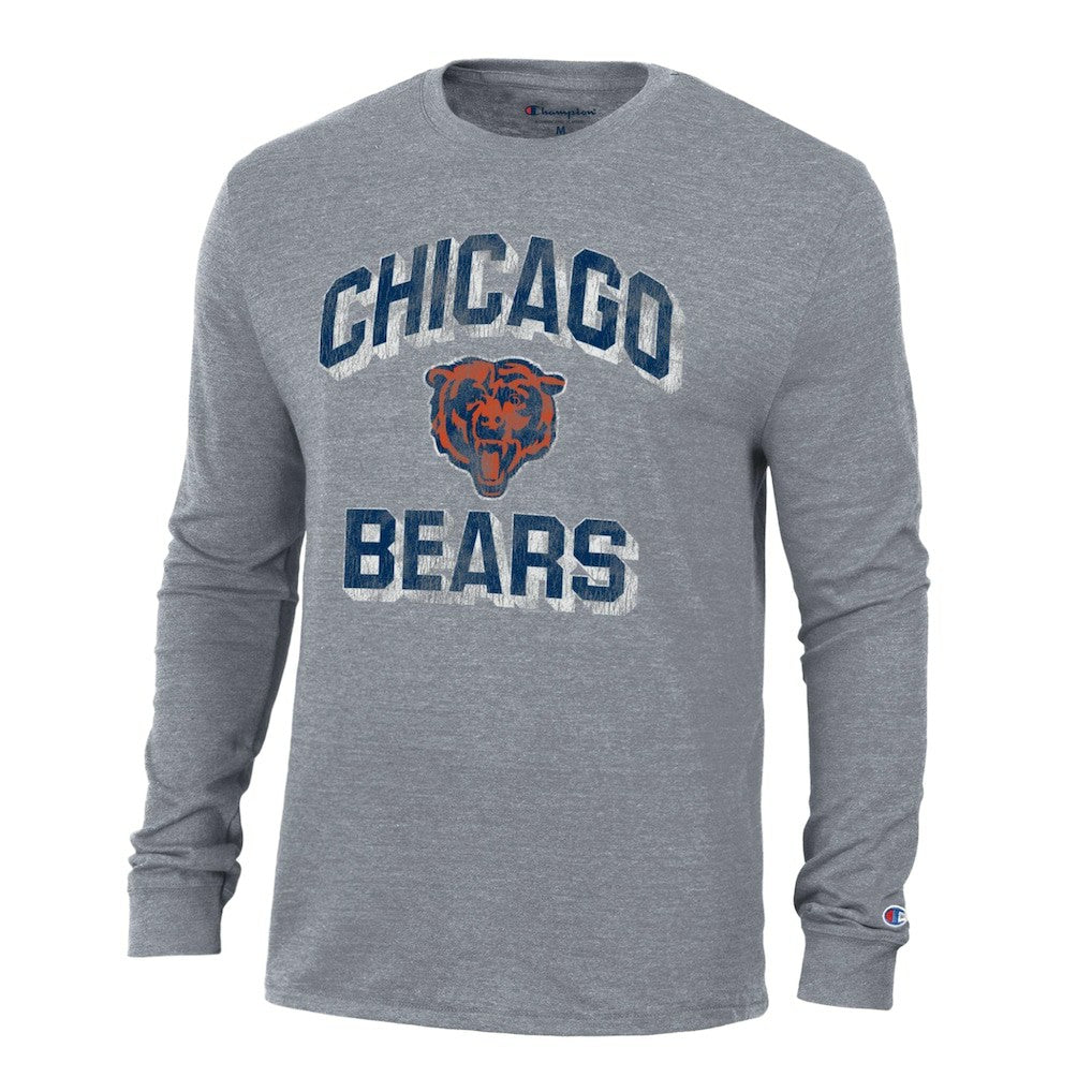Chicago Bears Champion Ultimate Tri-Blend Long Sleeve T-Shirt Charcoal