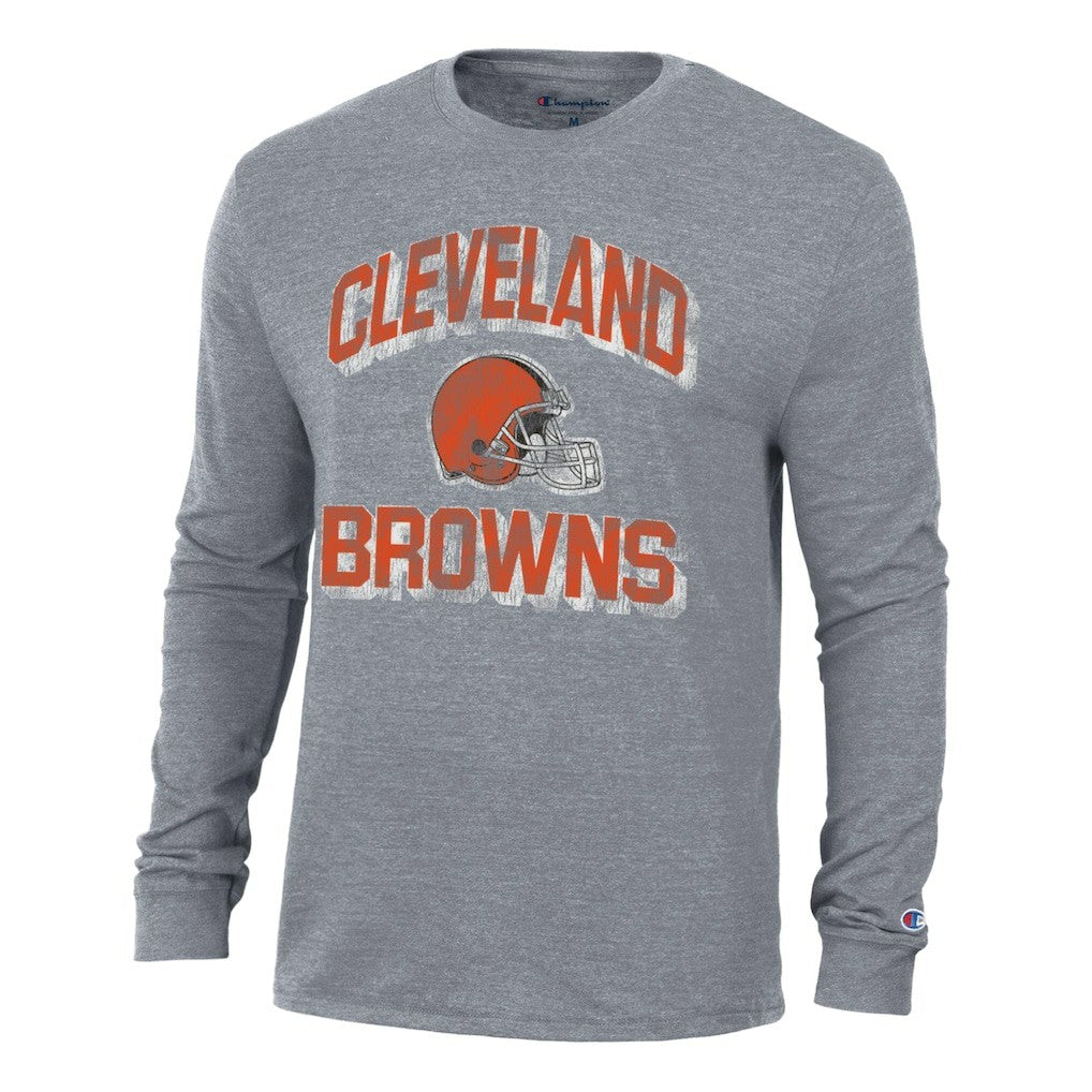 Cleveland Browns Champion Ultimate Tri-Blend Long Sleeve T-Shirt Charcoal