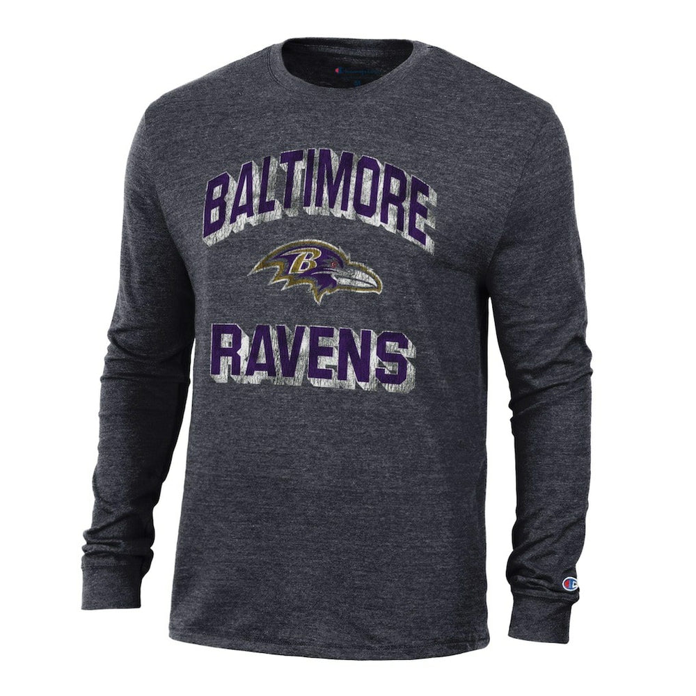 Baltimore Ravens Champion Ultimate Tri-Blend Long Sleeve T-Shirt Black