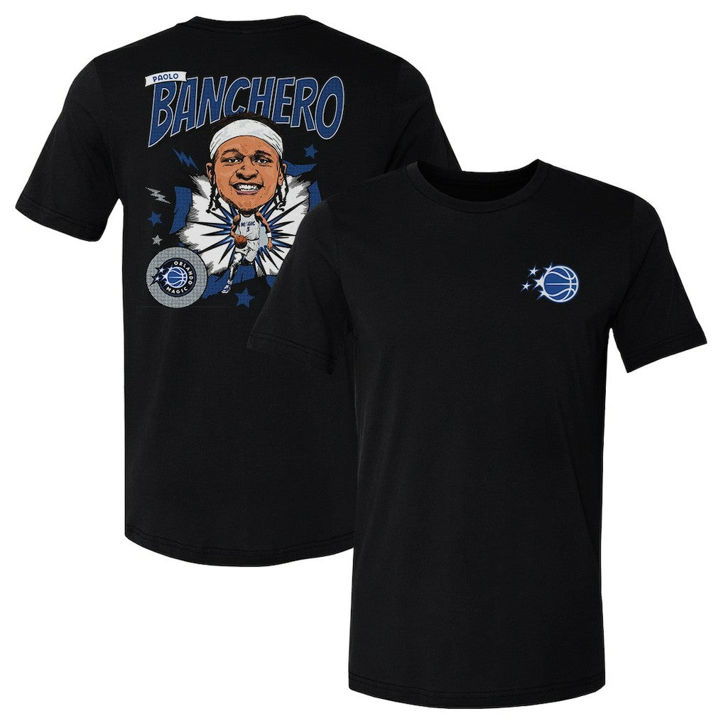 Paolo Banchero Orlando Magic 500 Level Caricature T-Shirt Black