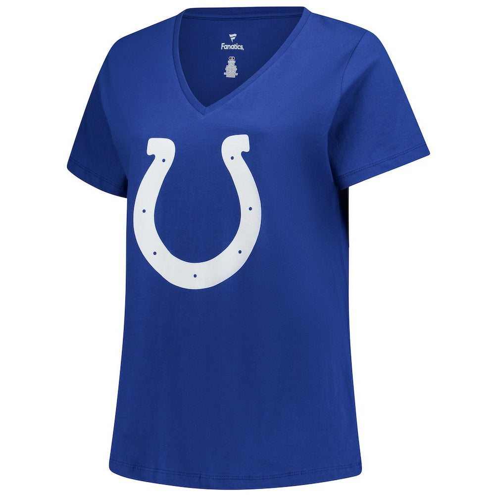 Tyler Warren Indianapolis Colts Women's Plus Size Name & Number V-Neck T-Shirt Royal