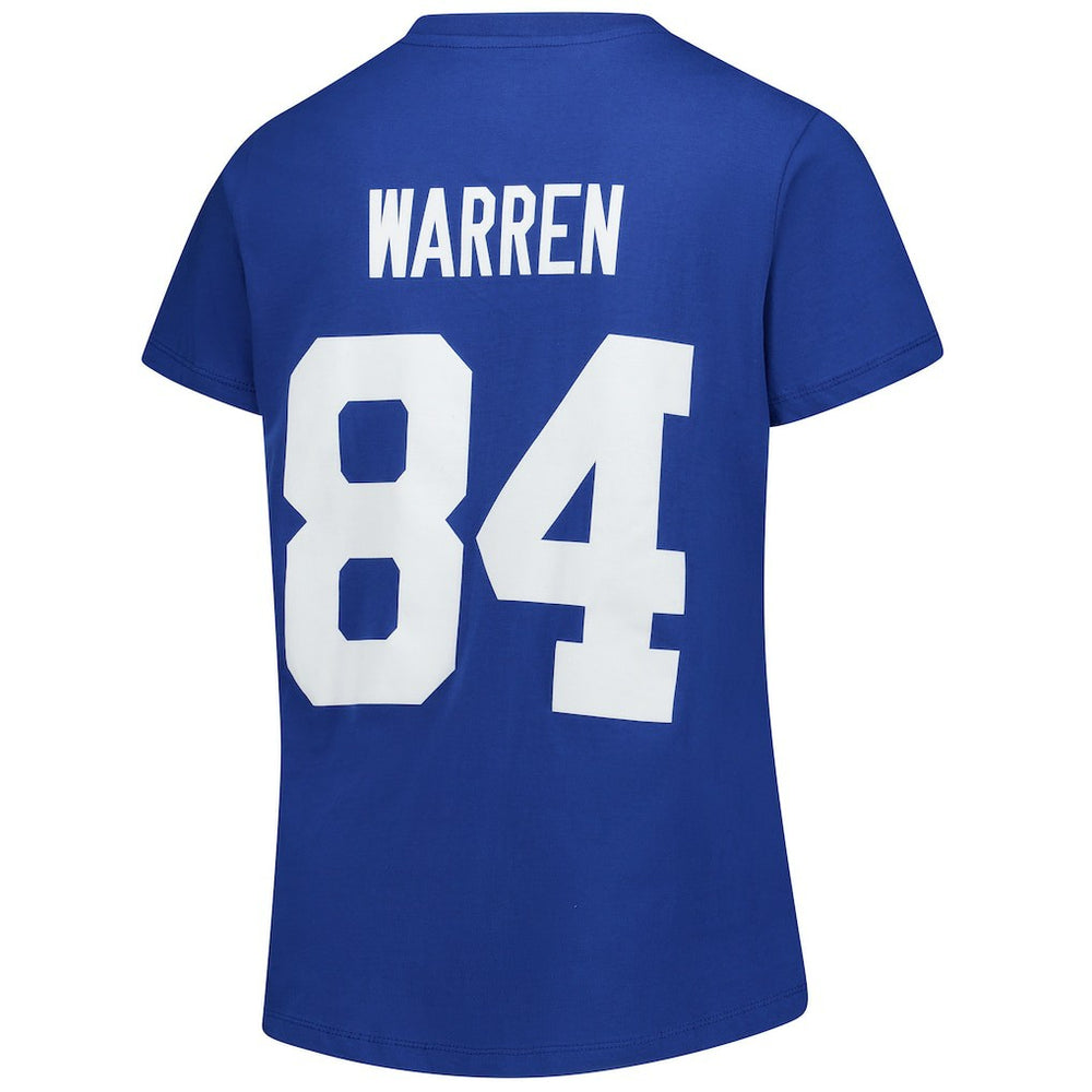 Tyler Warren Indianapolis Colts Women's Plus Size Name & Number V-Neck T-Shirt Royal