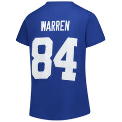 Tyler Warren Indianapolis Colts Women's Plus Size Name & Number V-Neck T-Shirt Royal