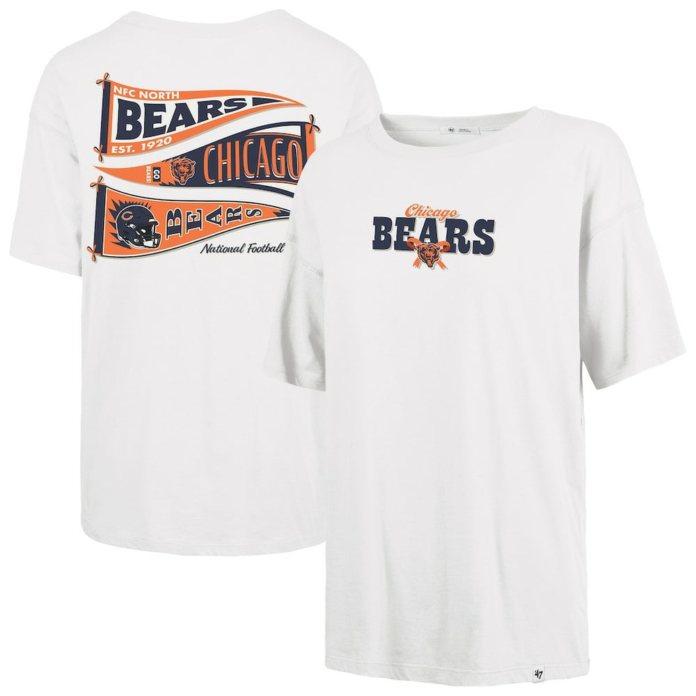Chicago Bears '47 Women's Bow & Banner Sadie T-Shirt White