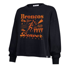 Denver Broncos '47 Women's Team Collage Sydney Long Sleeve T-Shirt Navy
