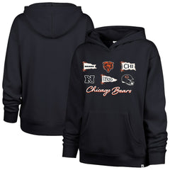 Chicago Bears '47 Women's Bow & Banners Naomi Hoodie Navy