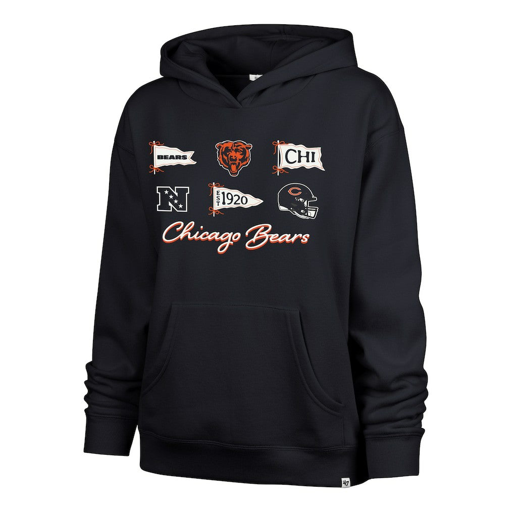 Chicago Bears '47 Women's Bow & Banners Naomi Hoodie Navy