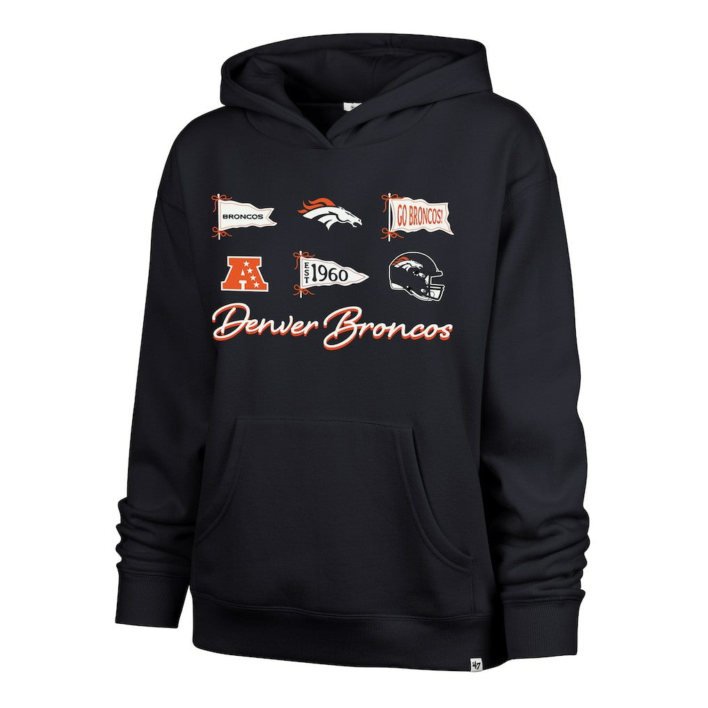 Denver Broncos '47 Women's Bow & Banners Naomi Hoodie Navy