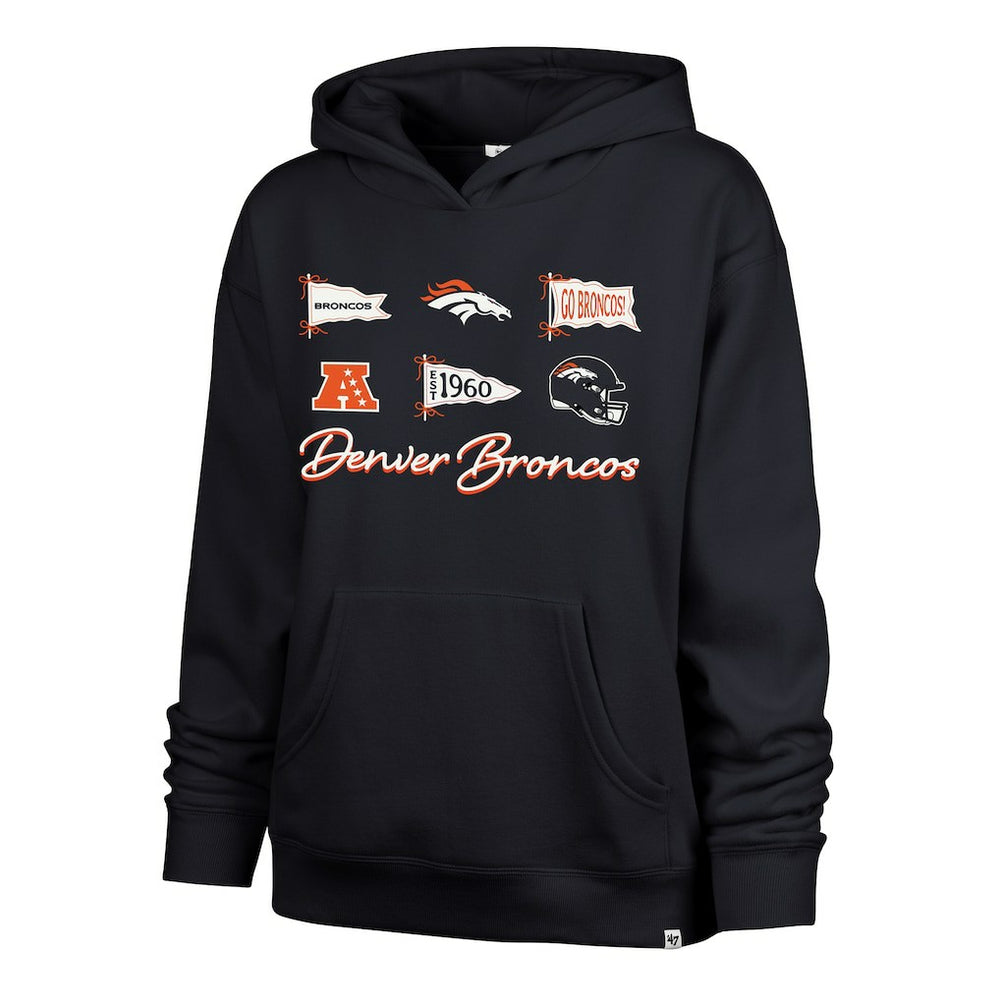 Denver Broncos '47 Women's Bow & Banners Naomi Hoodie Navy