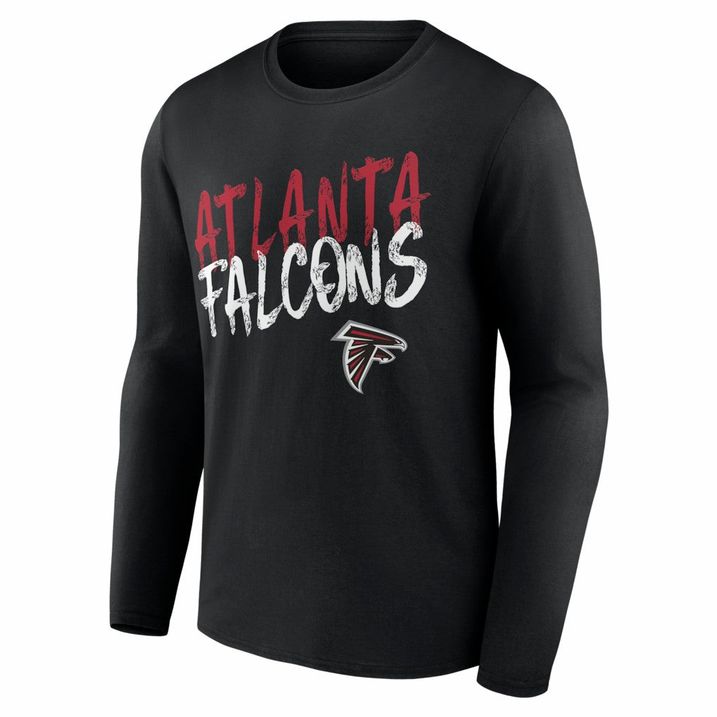 Atlanta Falcons Hustle Personalized Name & Number Long Sleeve T-Shirt Black