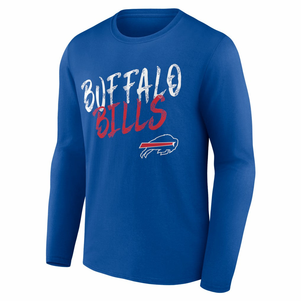 Buffalo Bills Hustle Personalized Name & Number Long Sleeve T-Shirt Royal