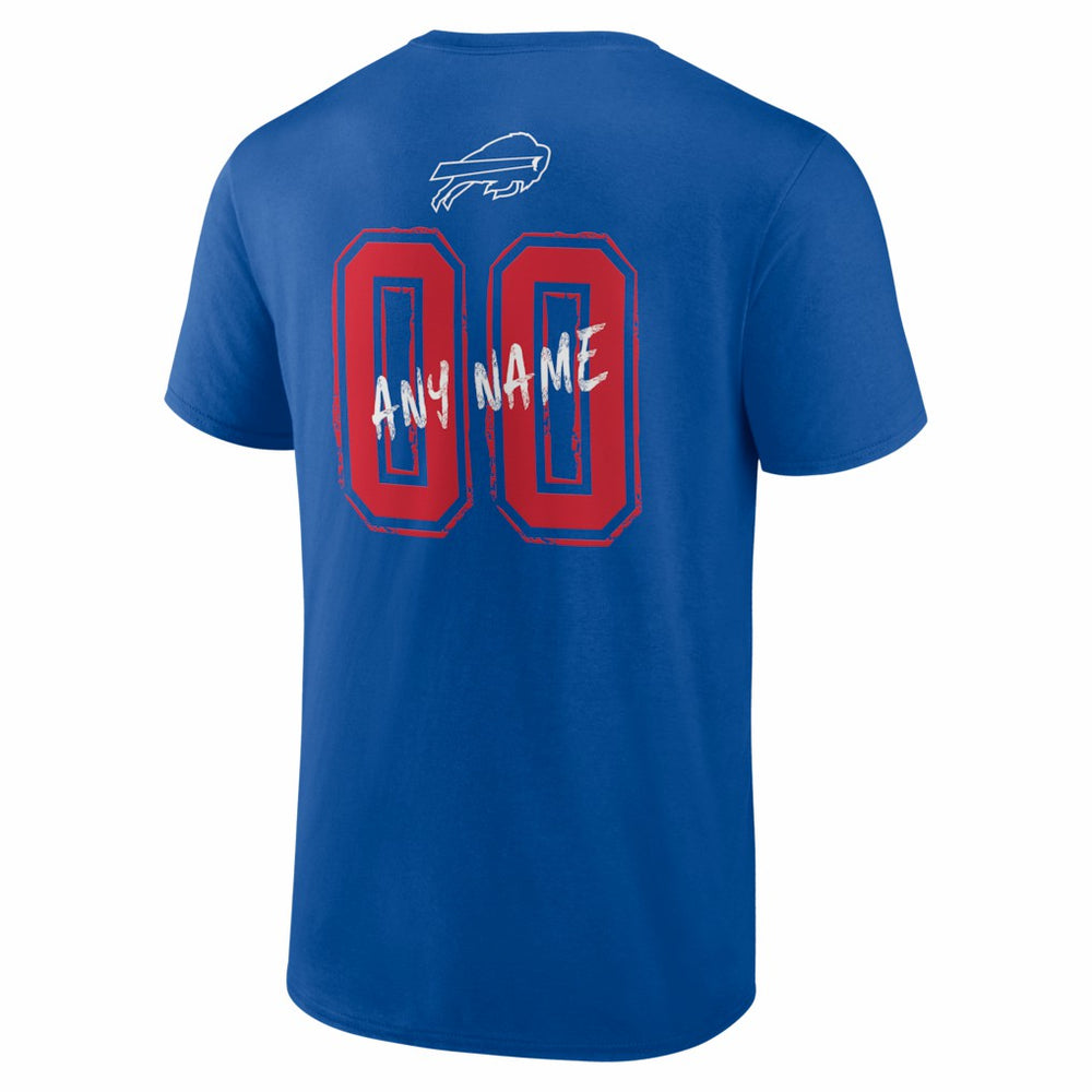 Buffalo Bills Hustle Personalized Name & Number T-Shirt Royal