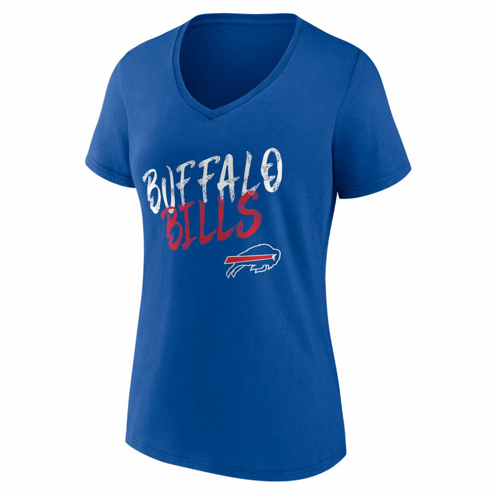 Buffalo Bills Women's Hustle Personalized Name & Number V-Neck T-Shirt Royal