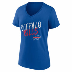 Buffalo Bills Women's Hustle Personalized Name & Number V-Neck T-Shirt Royal