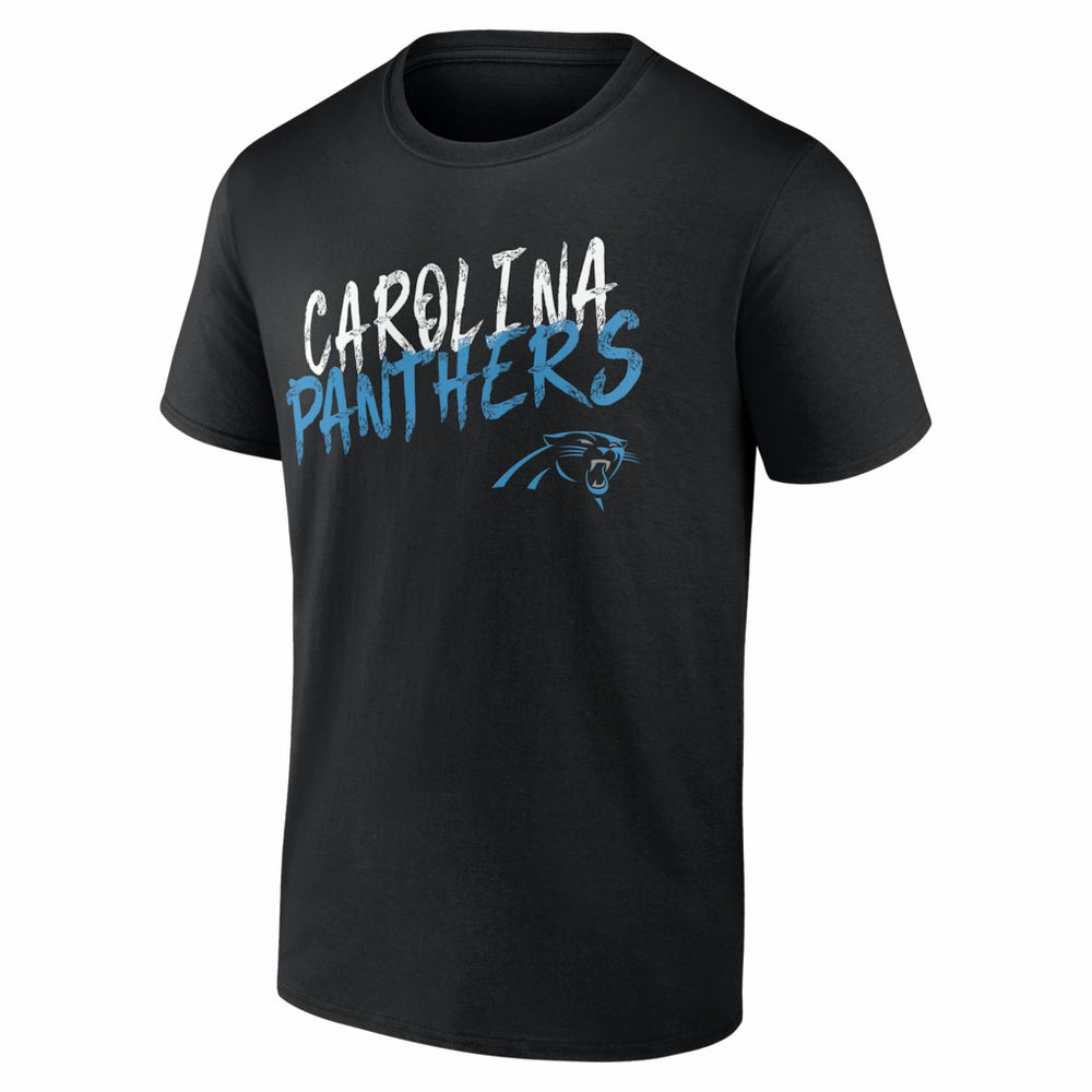 Carolina Panthers Hustle Personalized Name & Number T-Shirt Black