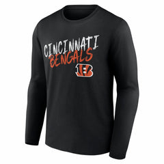 Cincinnati Bengals Hustle Personalized Name & Number Long Sleeve T-Shirt Black