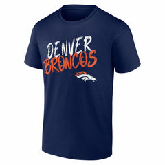 Denver Broncos Hustle Personalized Name & Number T-Shirt Navy