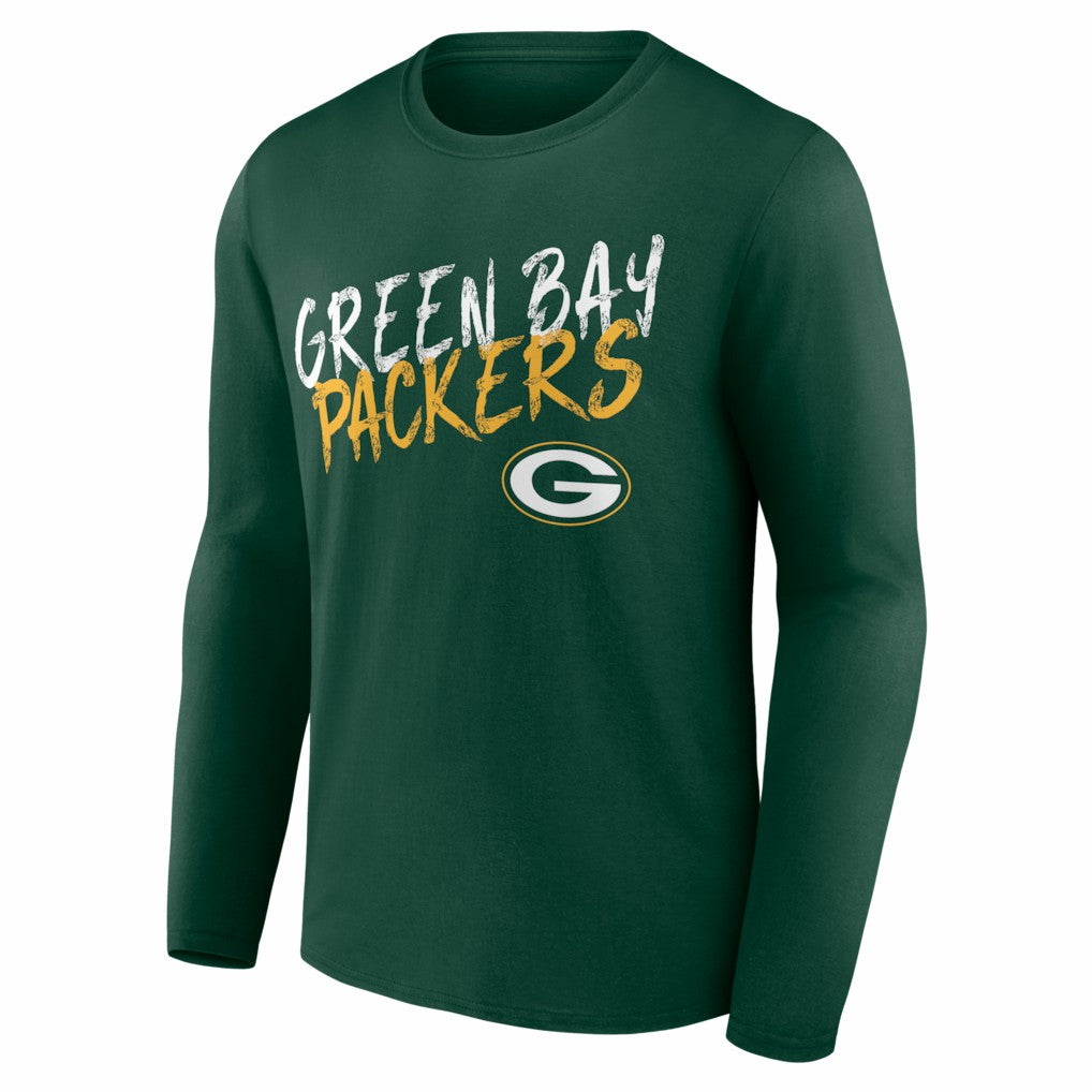 Green Bay Packers Hustle Personalized Name & Number Long Sleeve T-Shirt Green
