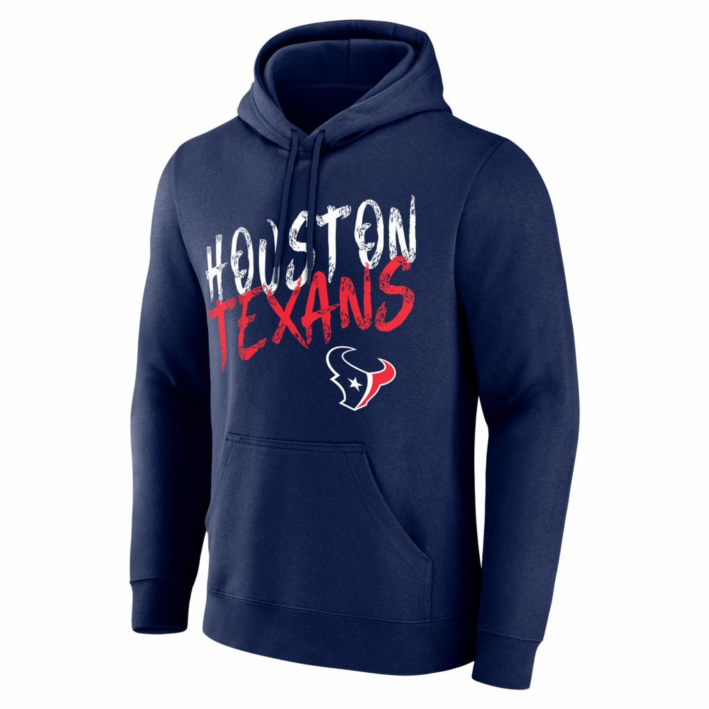 Houston Texans Hustle Personalized Name & Number Hoodie Navy