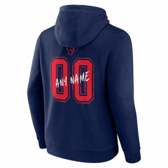 Houston Texans Hustle Personalized Name & Number Hoodie Navy