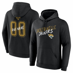 Jacksonville Jaguars Hustle Personalized Name & Number Hoodie Black