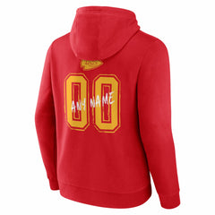 Kansas City Chiefs Hustle Personalized Name & Number Hoodie Red