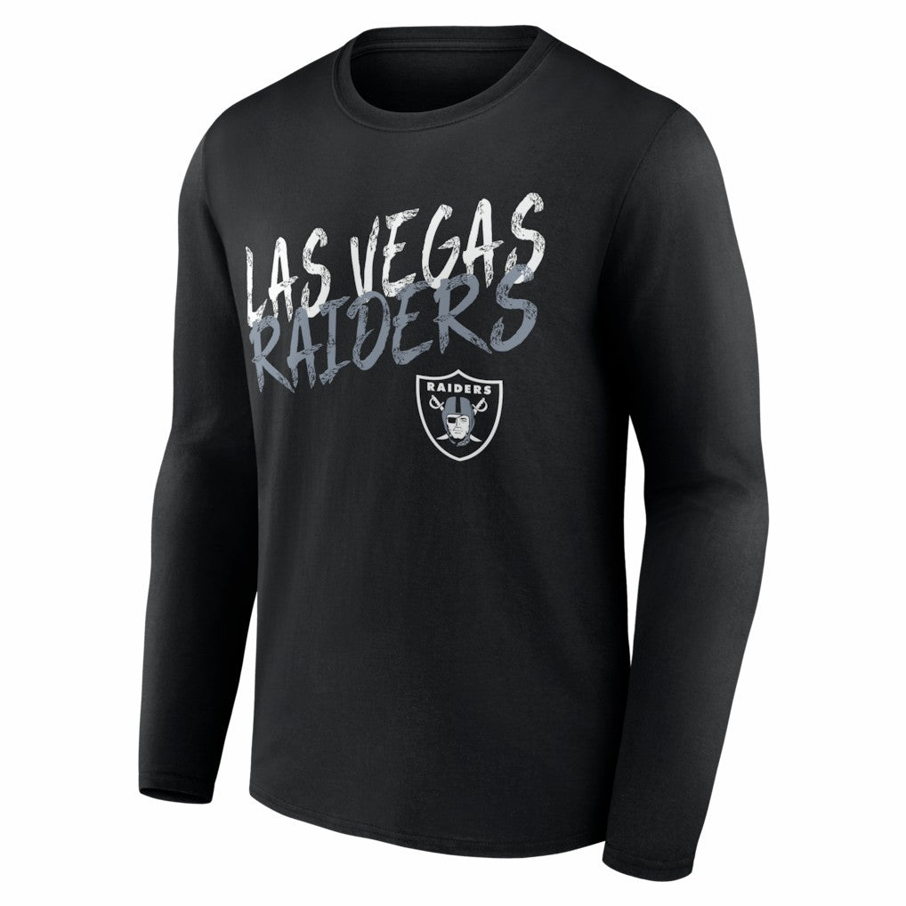 Las Vegas Raiders Hustle Personalized Name & Number Long Sleeve T-Shirt Black